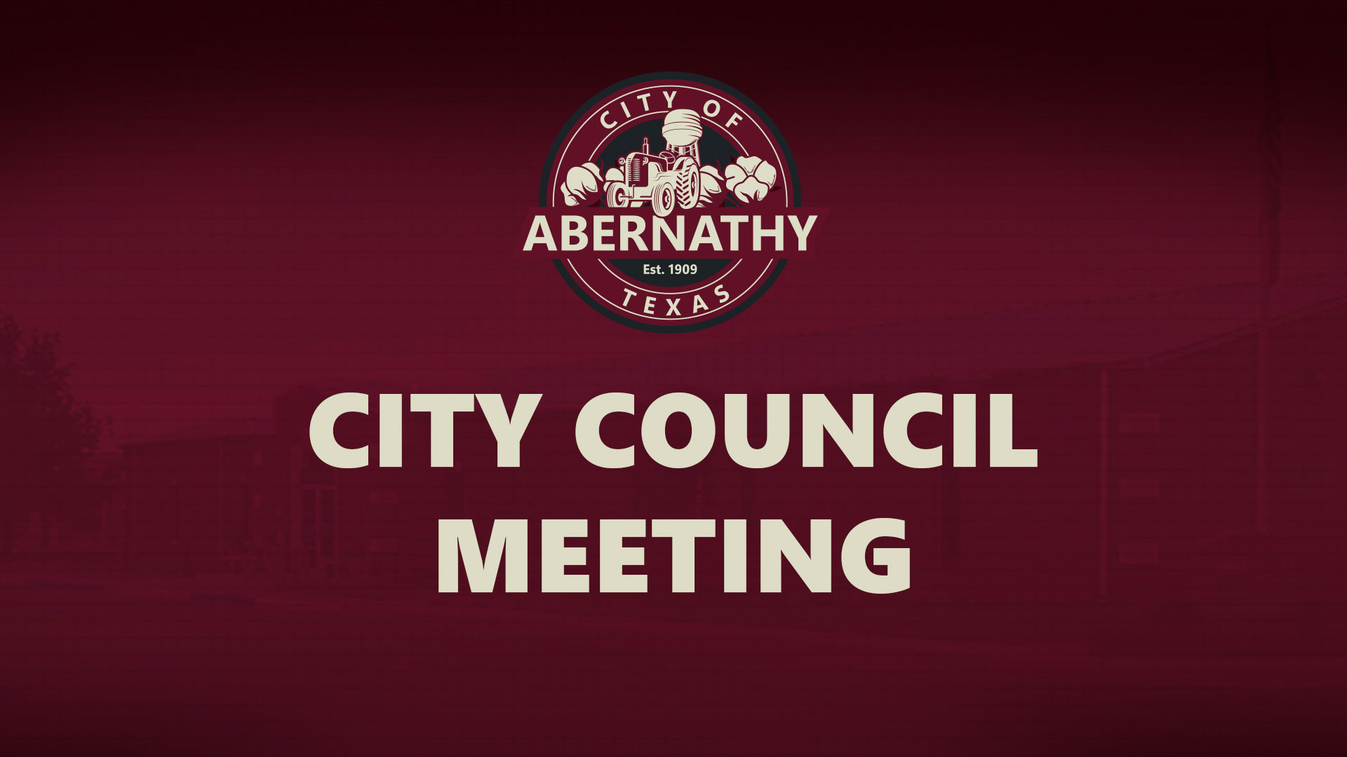 City Council Meeting - City of Abernathy